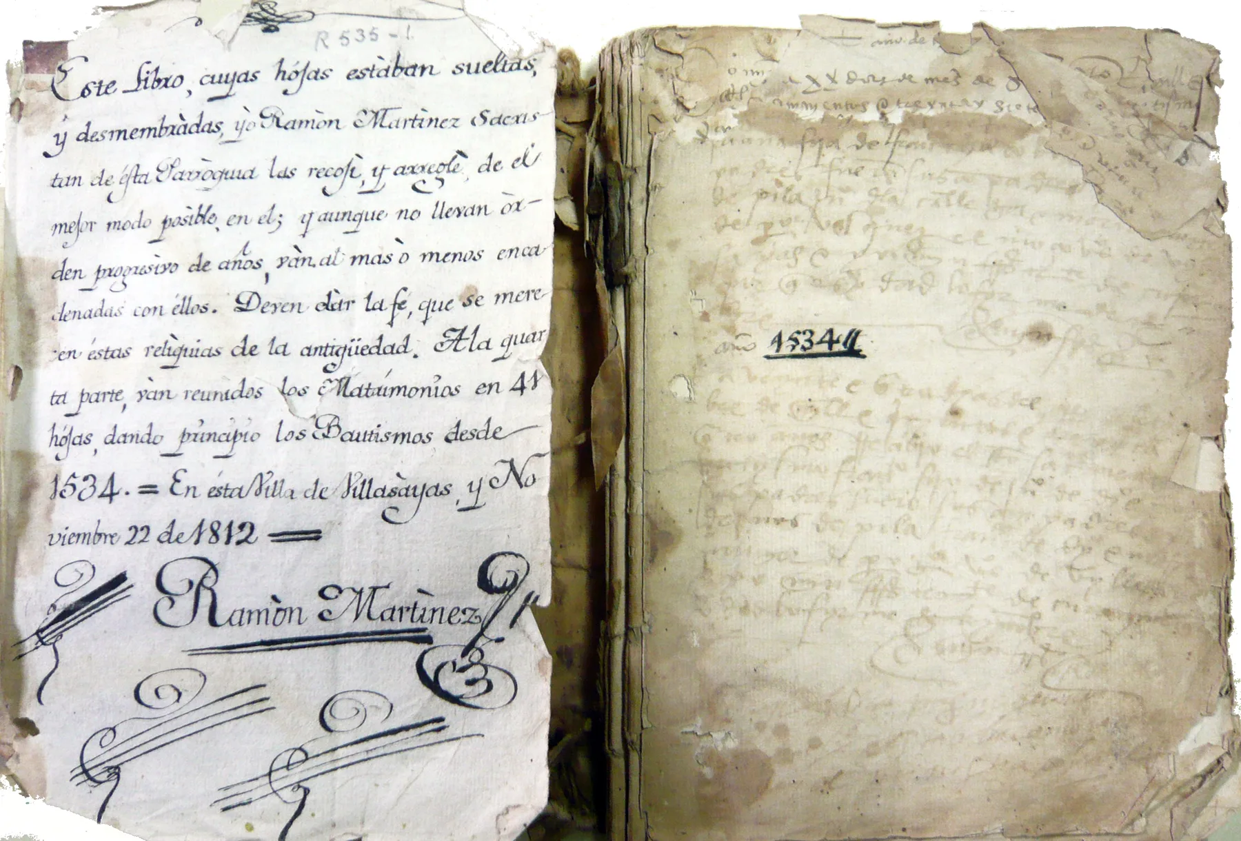 Libro parroquial histórico de Villasayas